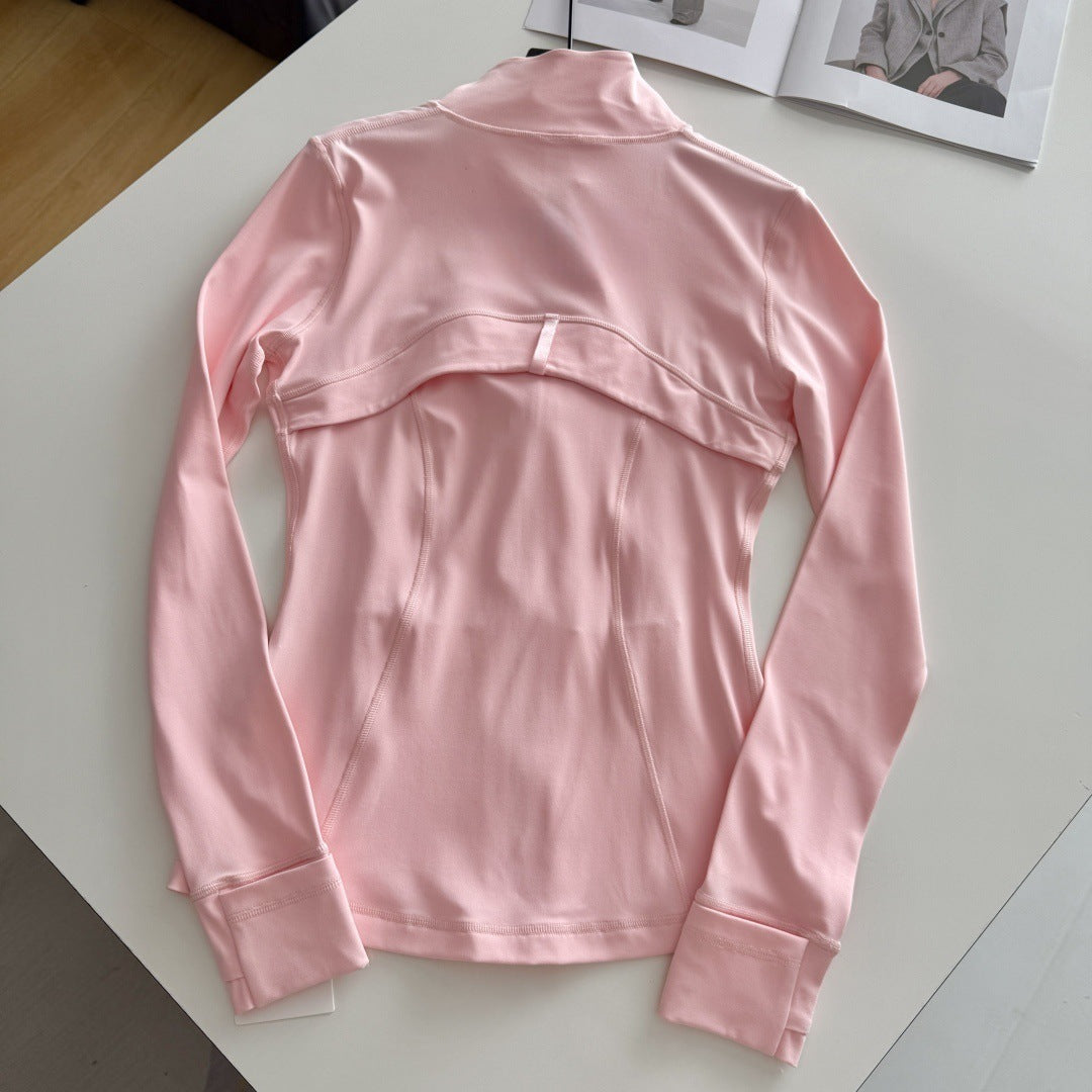 Women's Spring Yoga Workout Elastic Slim Stand Jackets