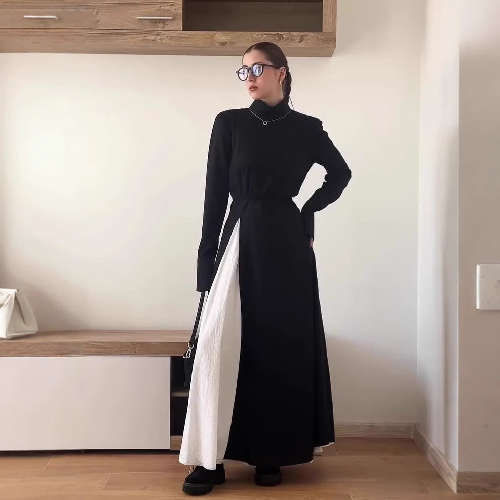 Women's Fashion Elegant Graceful Long Sleeve Split Dresses