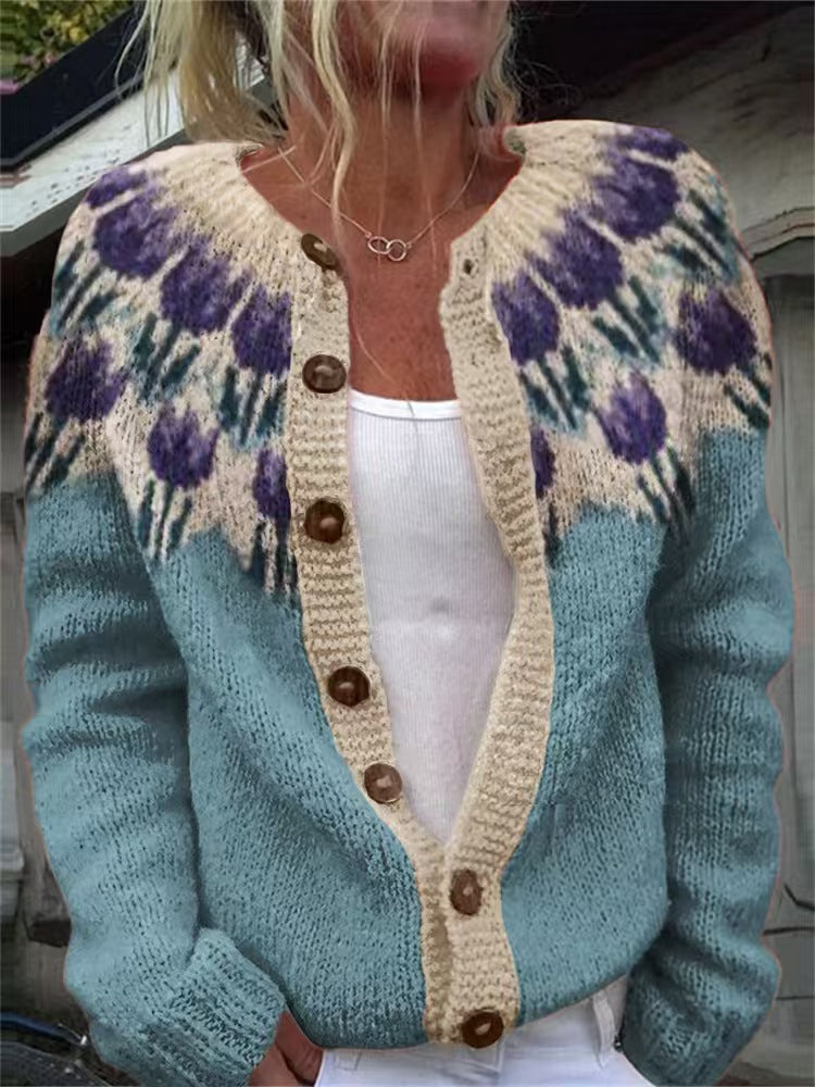 Stylish New Women's Loose Multicolor Fashion Knitwear