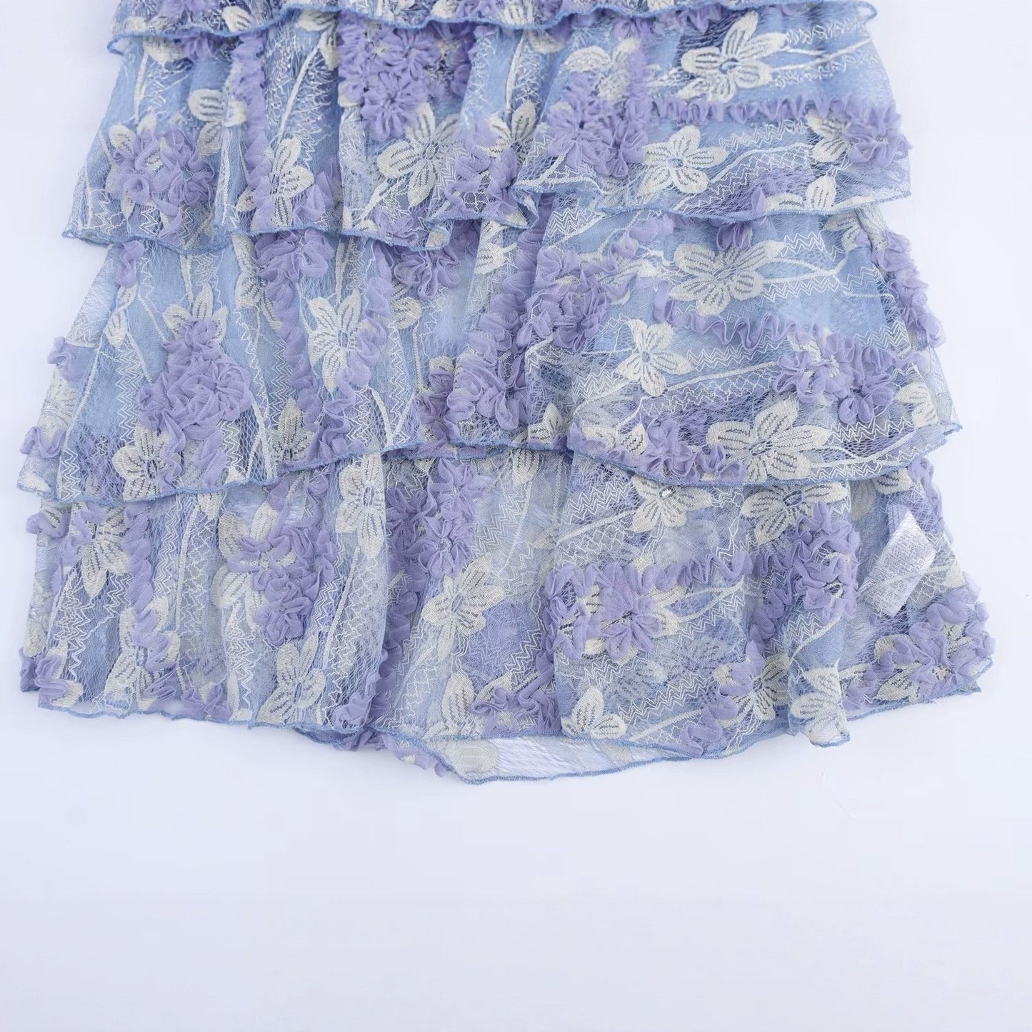 Women's Summer Mid-length Temperament Mesh Laminated Skirts