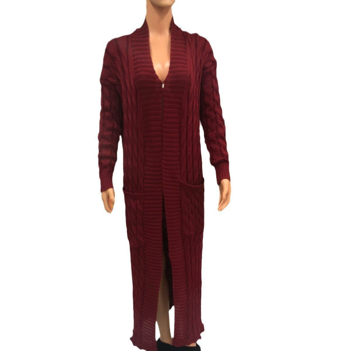 Women's Fashion Casual Long-sleeved Long Solid Color Sweaters