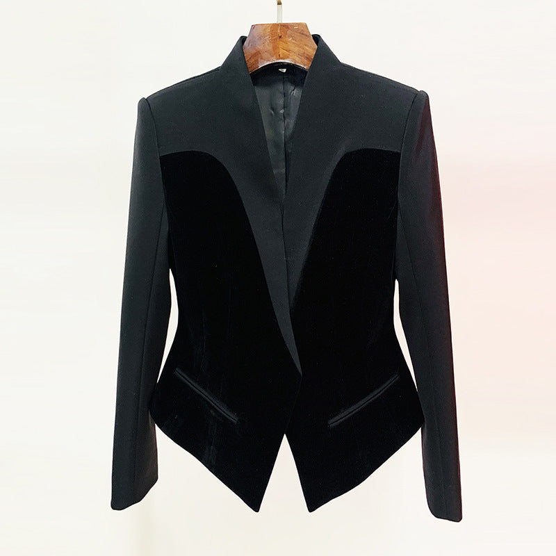 Durable Fashion Structure Profile Veet Stitching Blazers