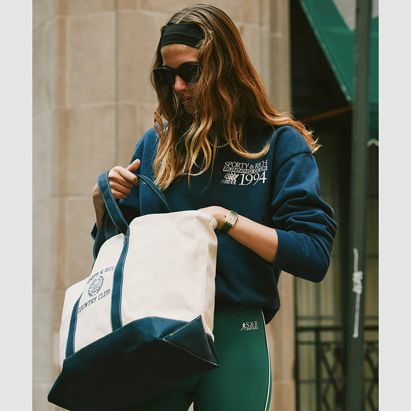 Women's North American Niche Front Rear Letters Printed Fleece Sweaters