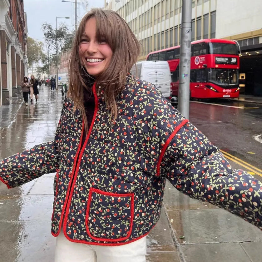 Women's Charming French Retro Pattern Print Jackets