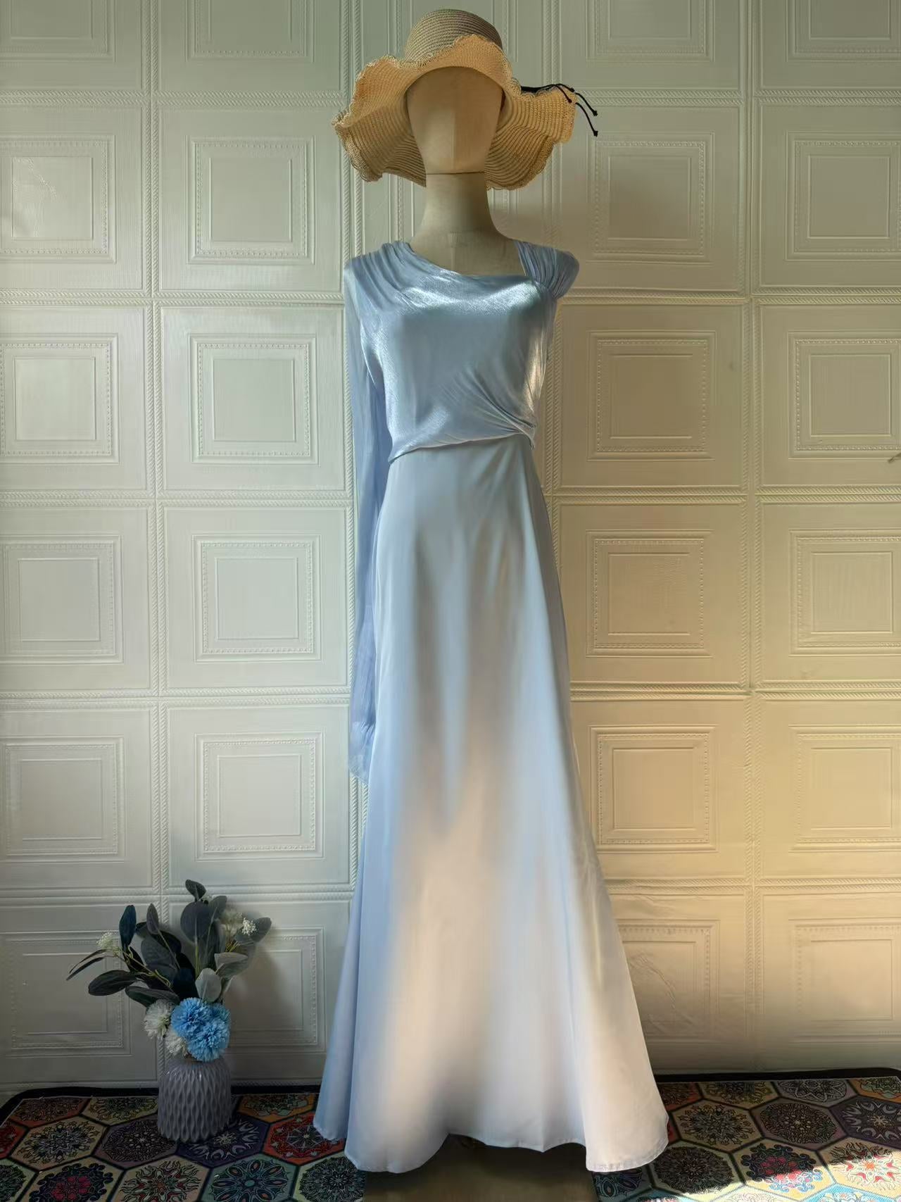 Women's Spring Luxury Soft Elegant Single Long Dresses