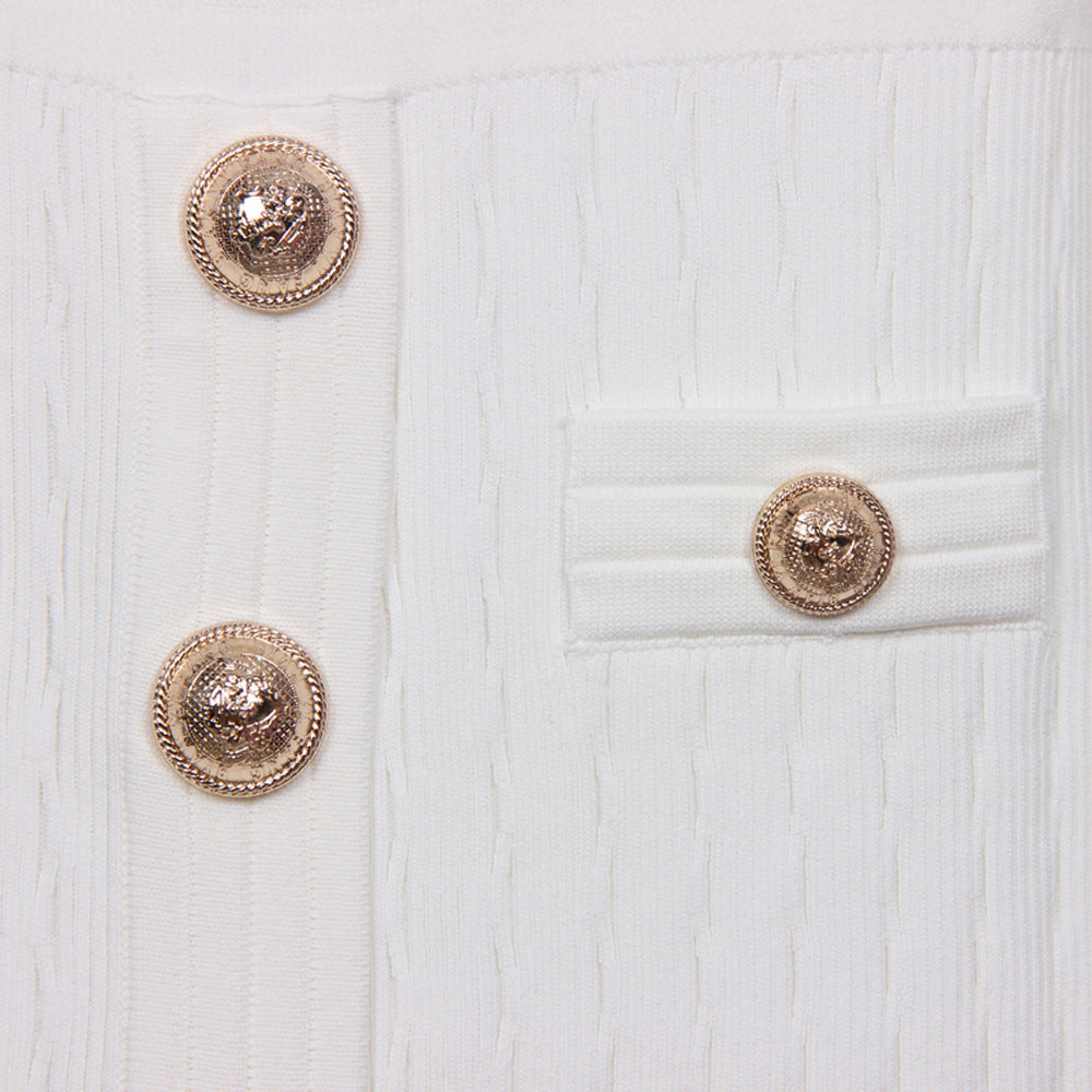 Fashionable High Quality Knitted Fabric Slim Fit Slimming Long Dresses