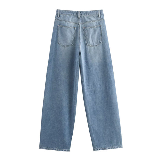 Women's Style Basic High Waist Wide Leg Jeans