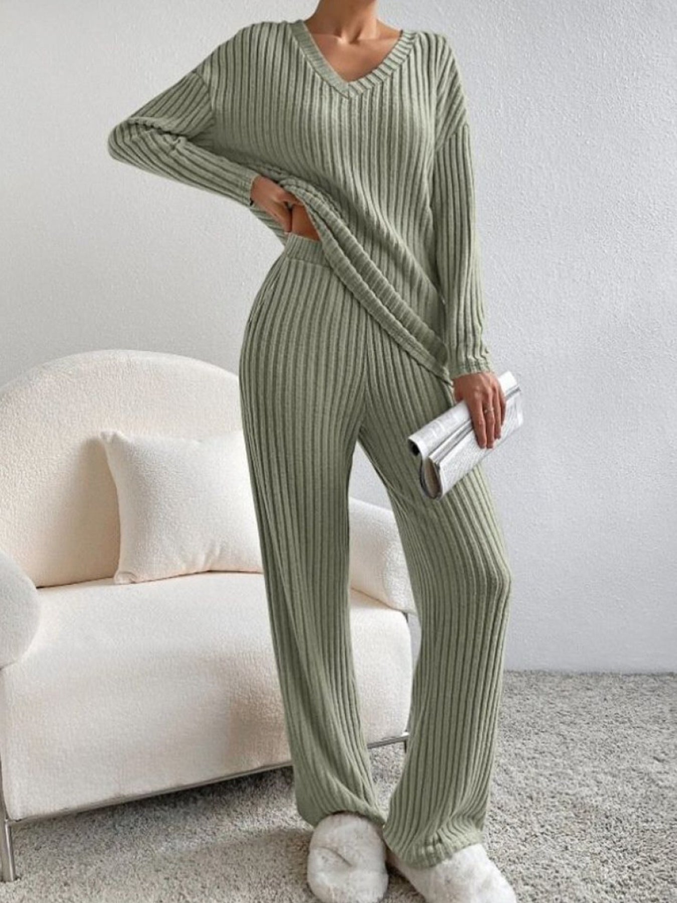 Women's Two-piece Autumn Fashion Casual Straight Loose Suits