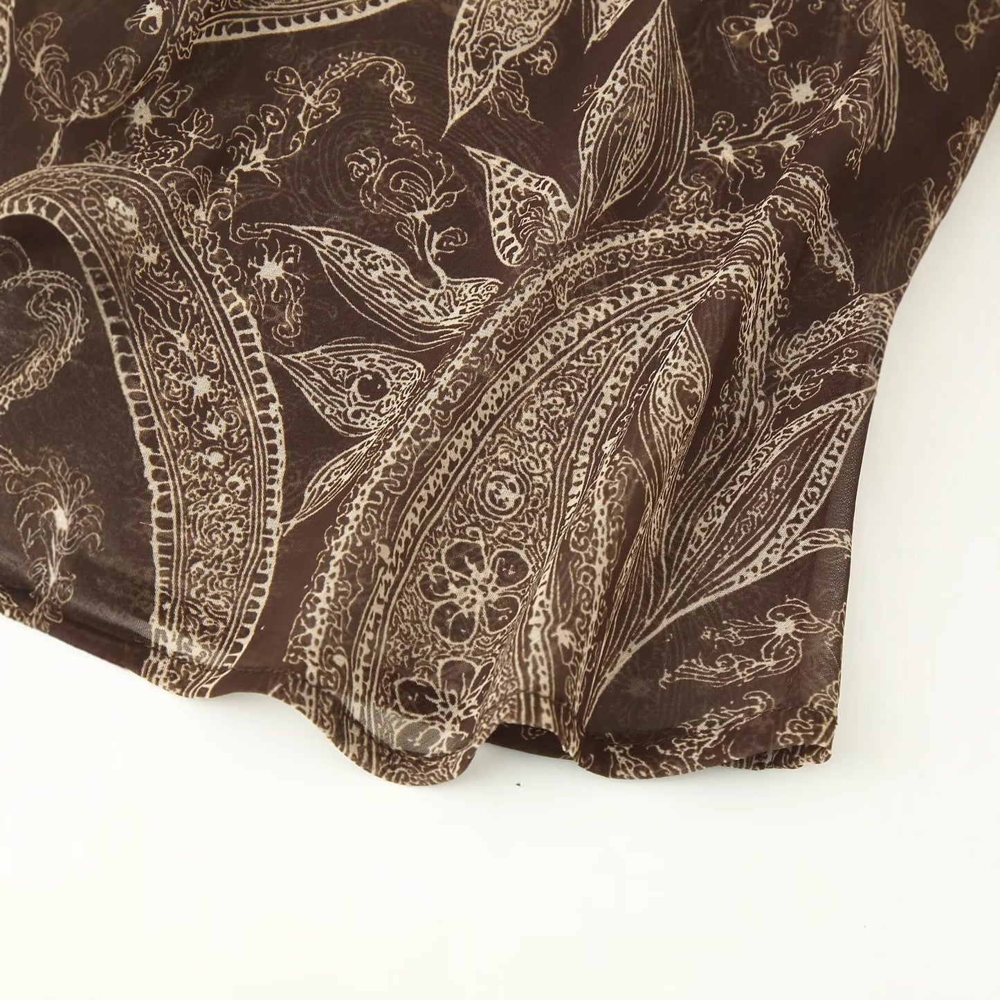 Women's Fashion Chiffon Printed Big Hem Skirts