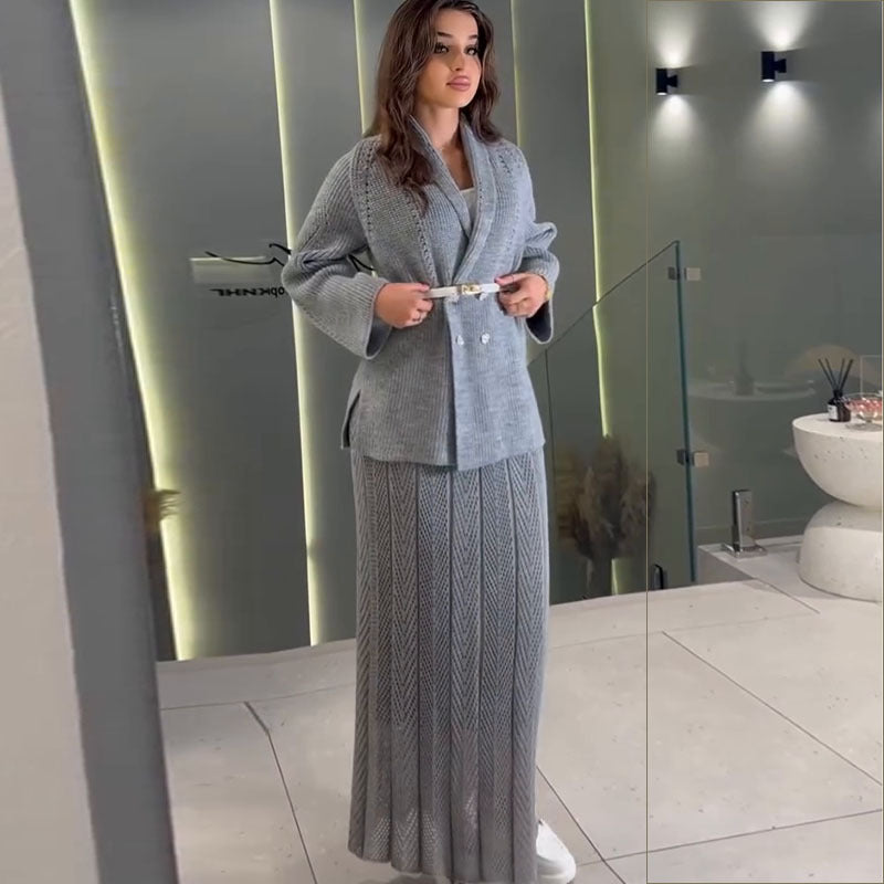 Graceful Unique Nightgown Knitted Dress Slimming Sweaters