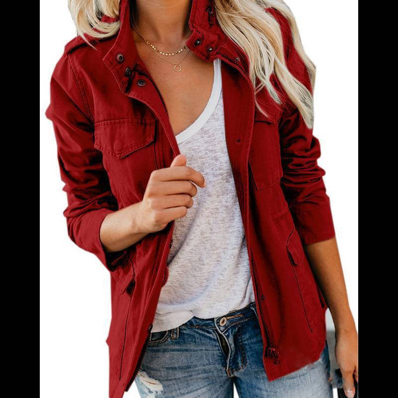 Women's Fit Fashion Fashionmonger Solid Color Loose Coats