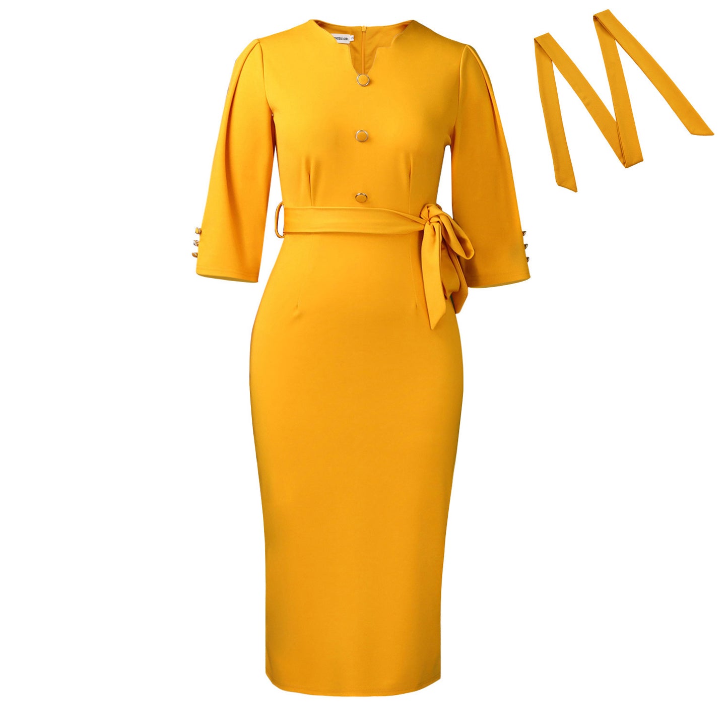 Women's Wear Fashion Temperament Pure Color Elegant Dresses