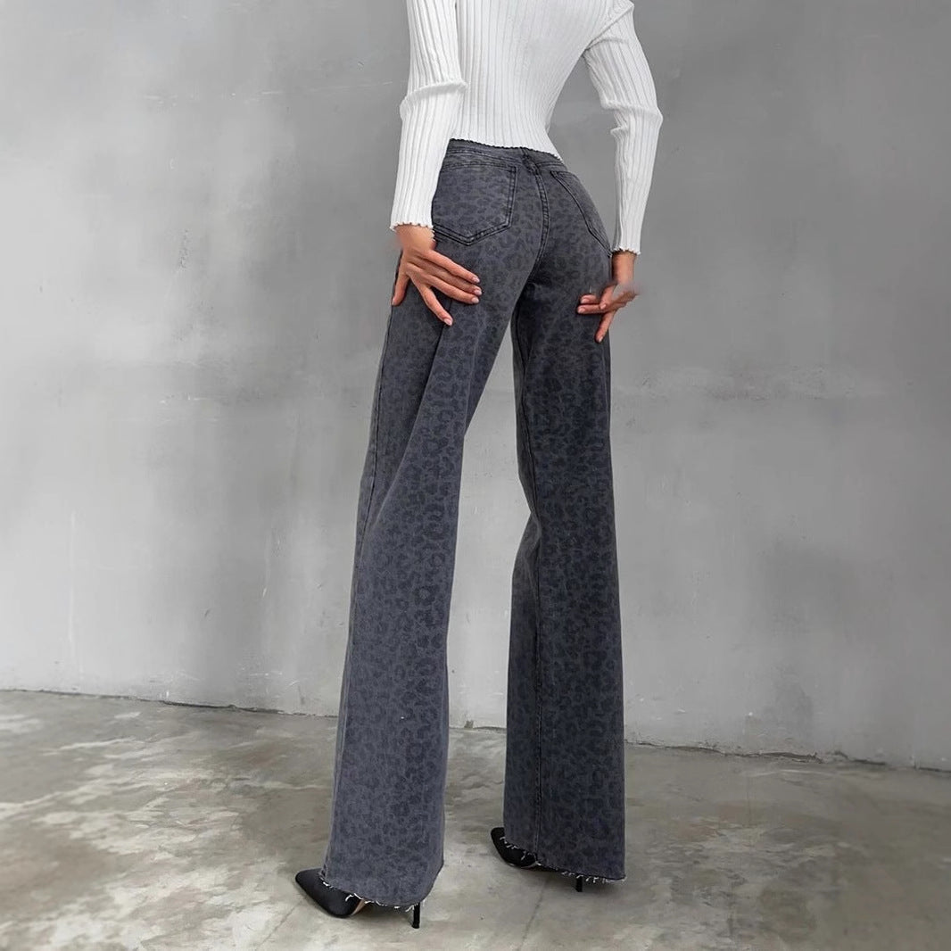 Women's High-grade Leopard Print For Spring High Waist Slimming Pants