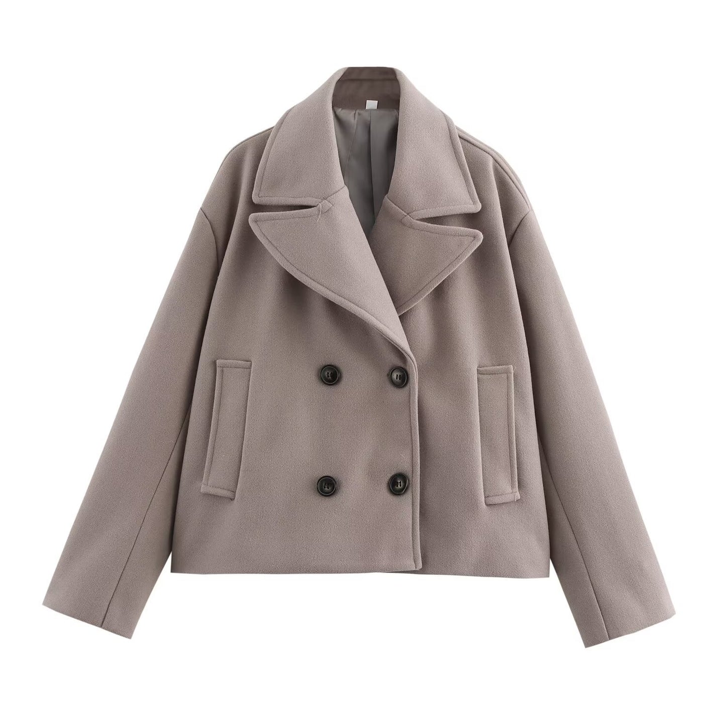 Women's Early Autumn Versatile Double Breasted Large Lapel Coats