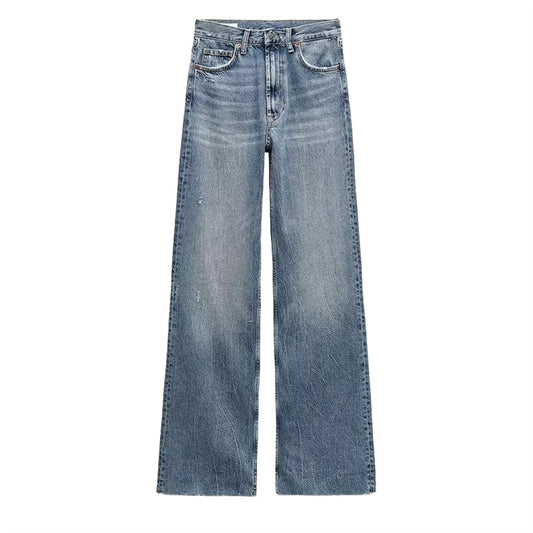 Women's Spring Temperament Commute Casual Long Jeans