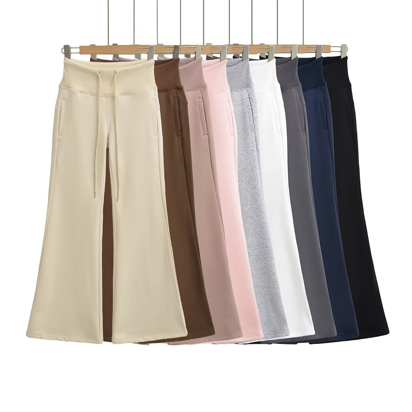 Women's Hot Drawstring Low Waist Sports Horn Pants