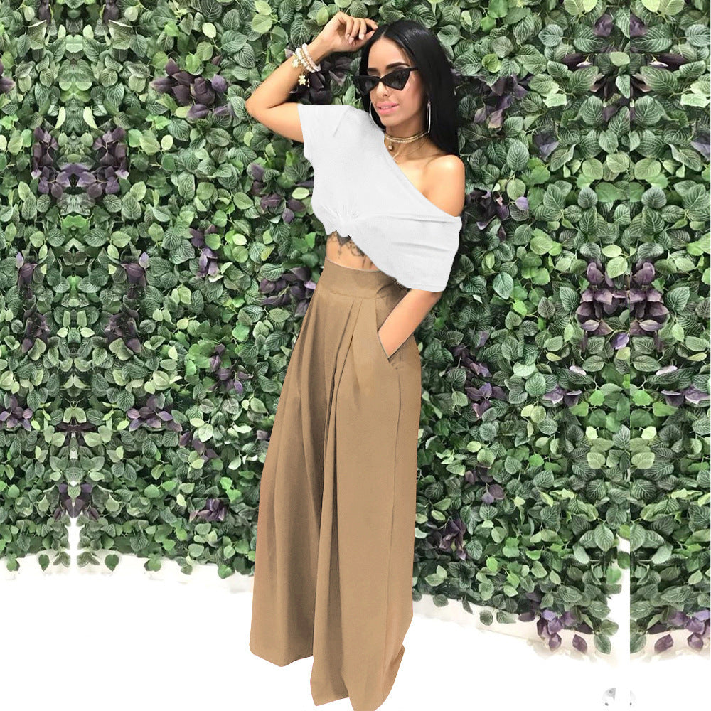 Fashion Personality Flared Wide Leg Casual Pants