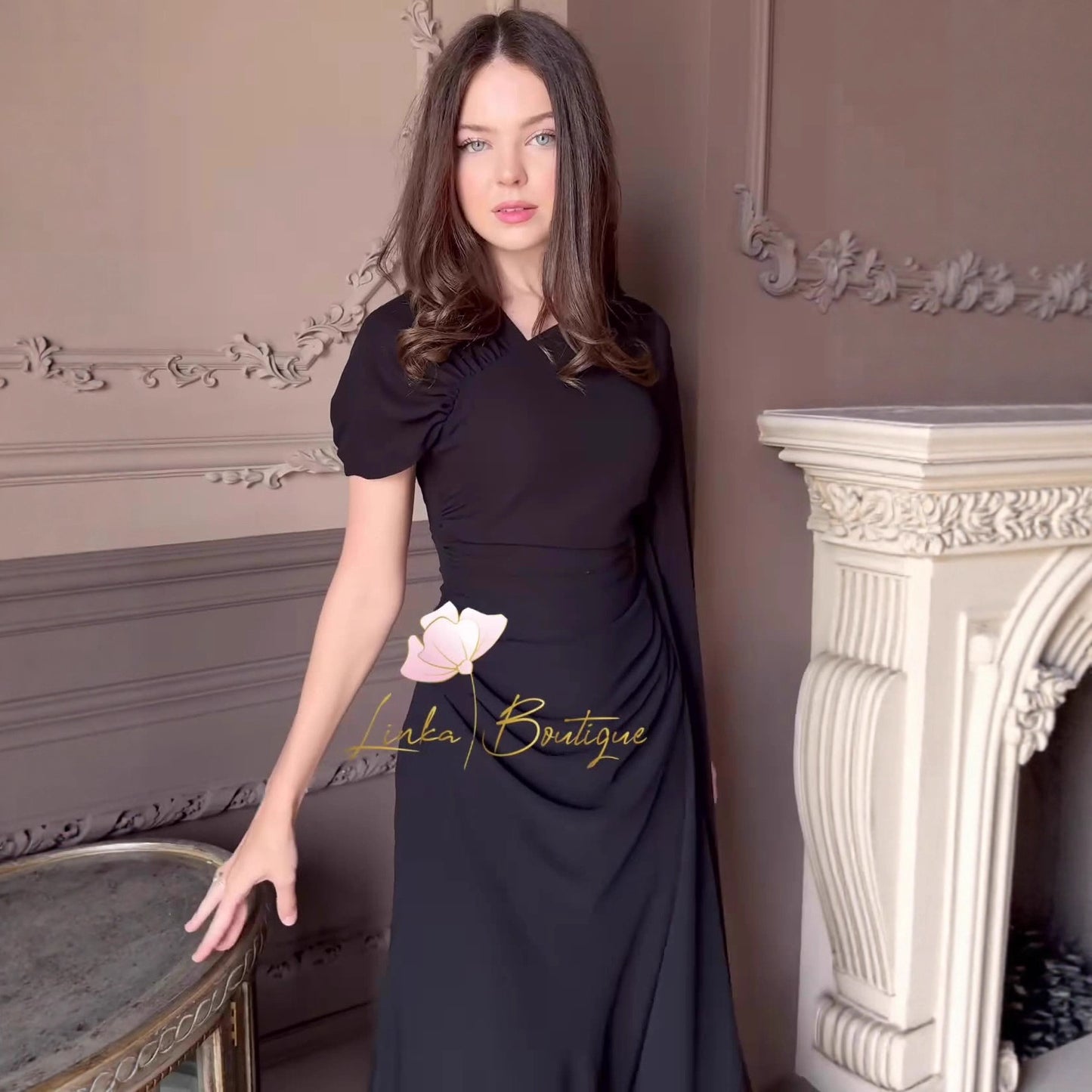 Women's Soft Elegant Sleeve Long Dress Light Dresses
