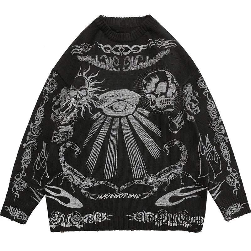 Punk Rock Hip Hop Skull Dark Sweaters