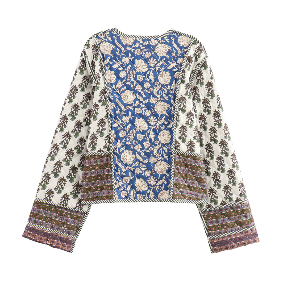 Women's Fashion Double-sided Printing Thread Cotton Coats