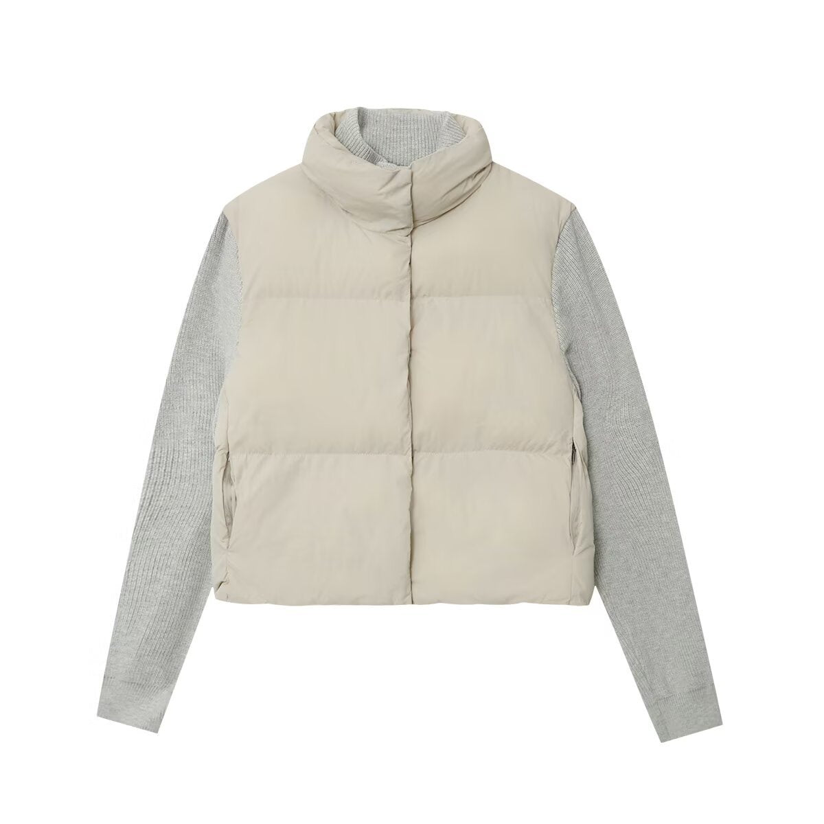 Women's Autumn Stand Collar Long Sleeve Stitching Jackets