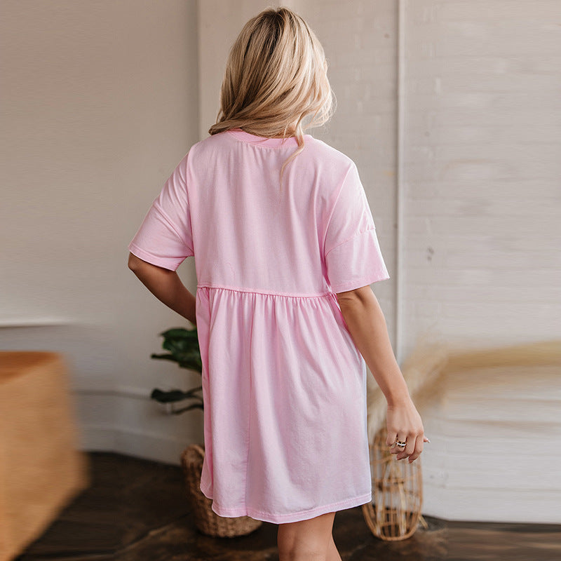 Women's Solid Color Loose Knee-length For Casual Dresses