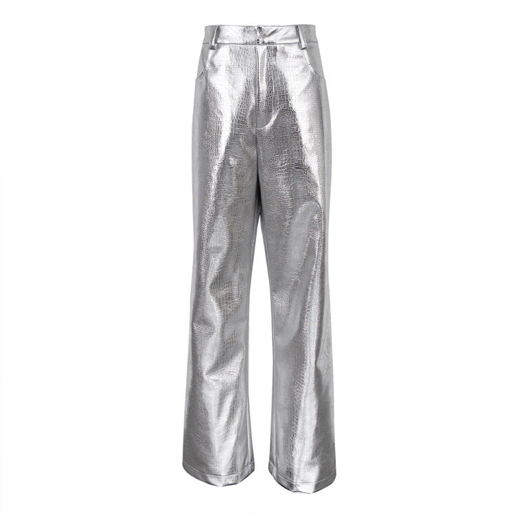 Women's Fashion Scale Pattern High Waist Long Pants