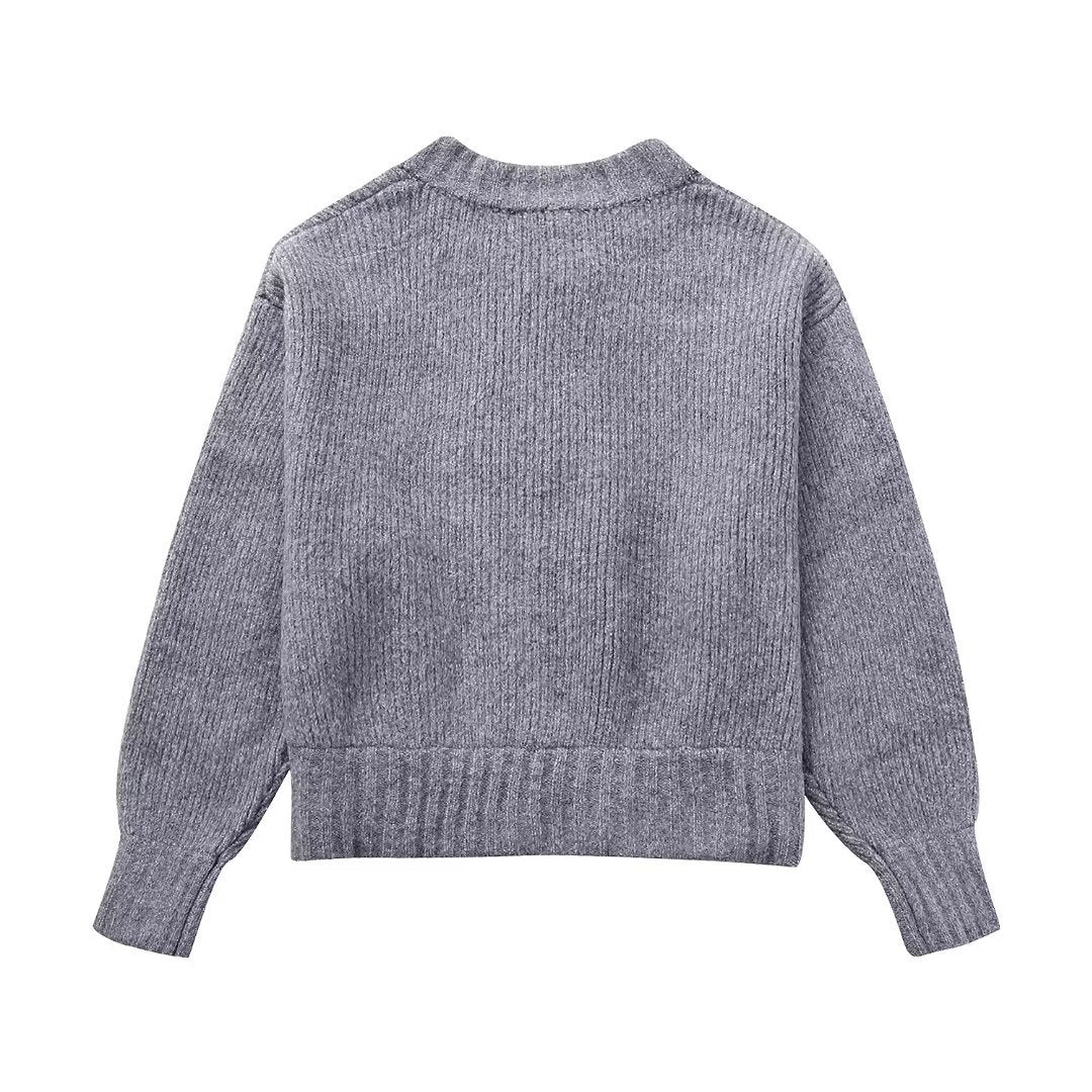 Women's Creative French Zipper Knitted Bomber Coats
