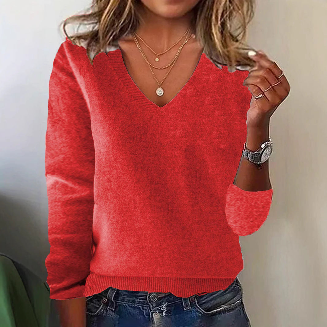 Classy Spring Loose Temperament Wool Pullover Knitwear