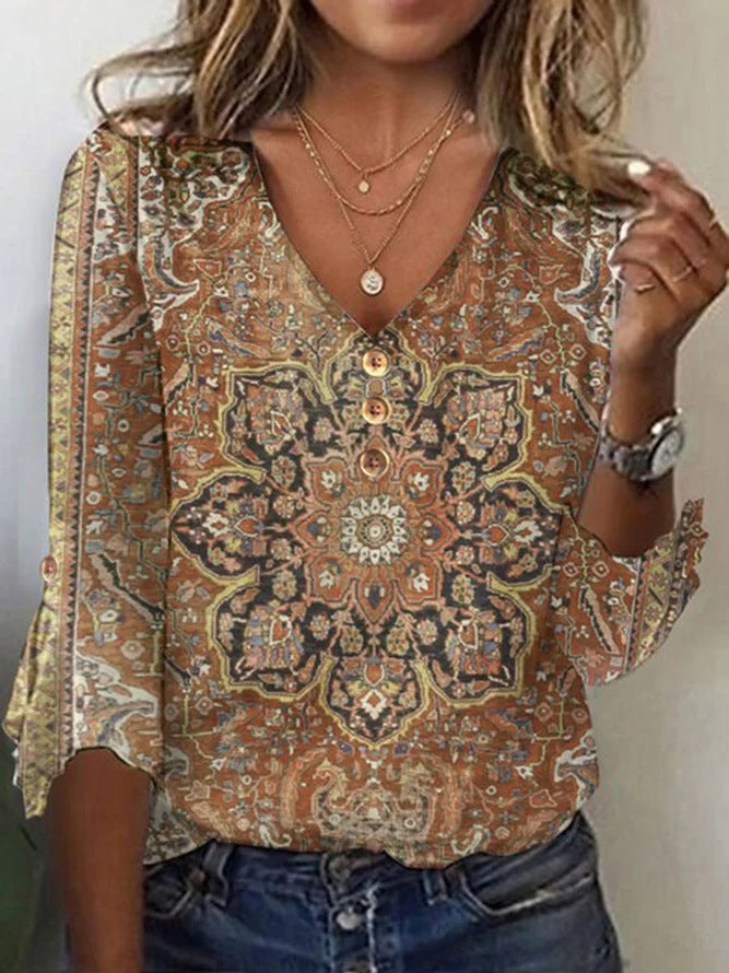 Women's New Autumn Flare Sleeve T-shirt Blouses