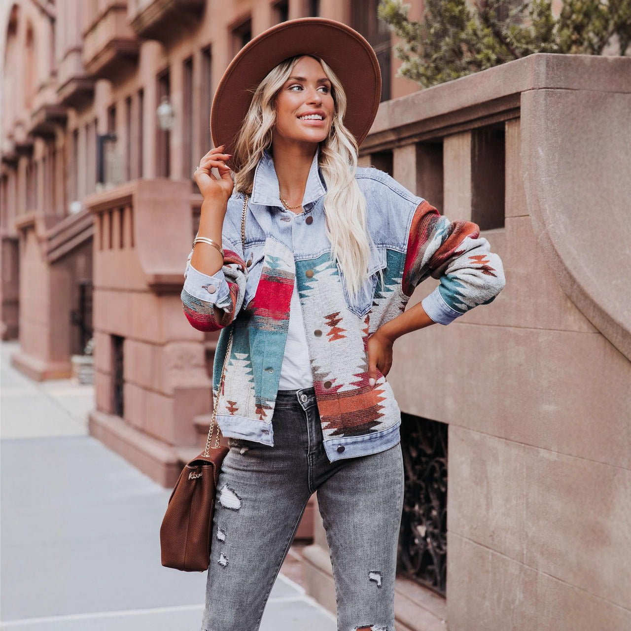 Women's Graceful Casual Patchwork Denim For Jackets