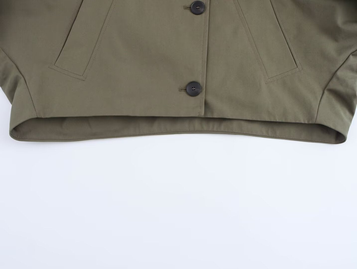 Women's Solid Color Polo Collar Single-breasted Long Coats