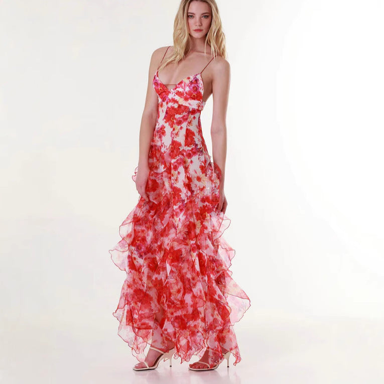 Women's Fashion Organza Fairy Long Elegant Dress Dresses