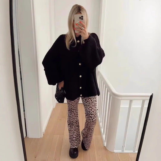 Women's Innovative Charming Elegant Metal Button Sweaters
