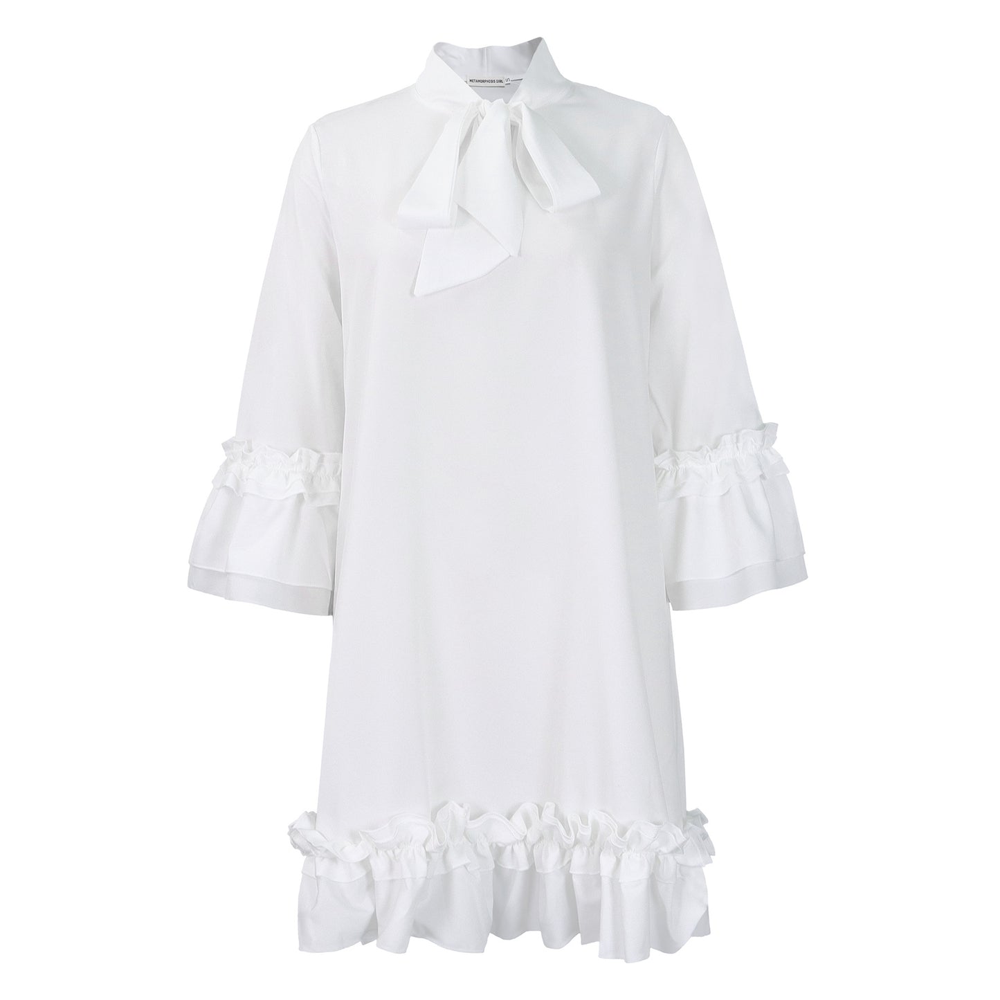 Women's Loose Casual Ruffle Sleeve Solid Color Dresses