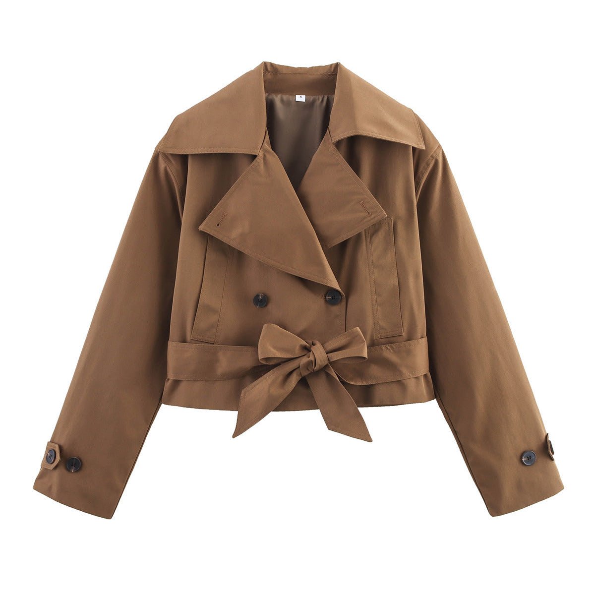 Women's Fashion Casual Polo Collar Series Belt Coats