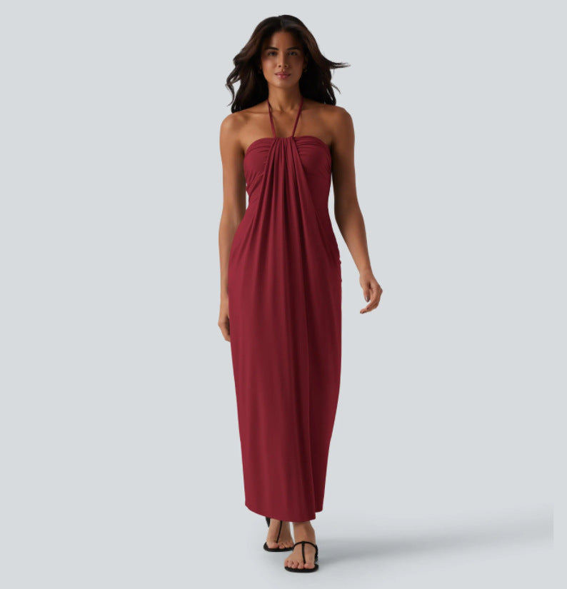 Women's Style Pure Color Tied Sexy Backless Clothing