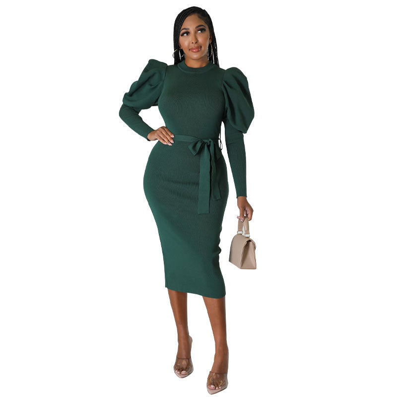 Women's Long-sleeved Autumn Elegant Slim Fit Petite Dress