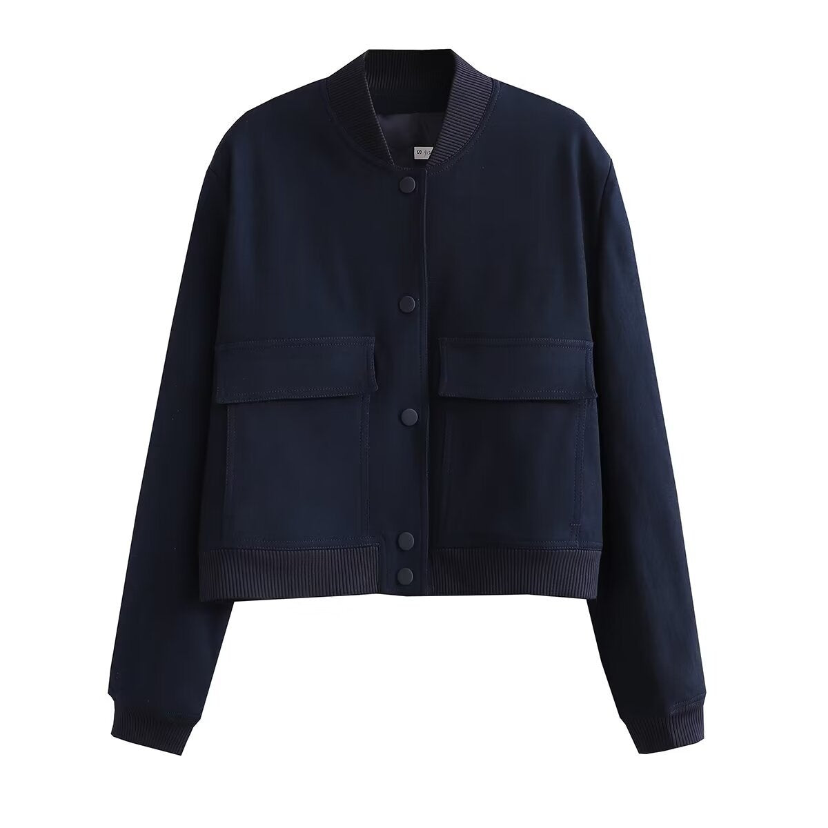 Women's Comfortable Spring Large Pocket Bomber Jackets