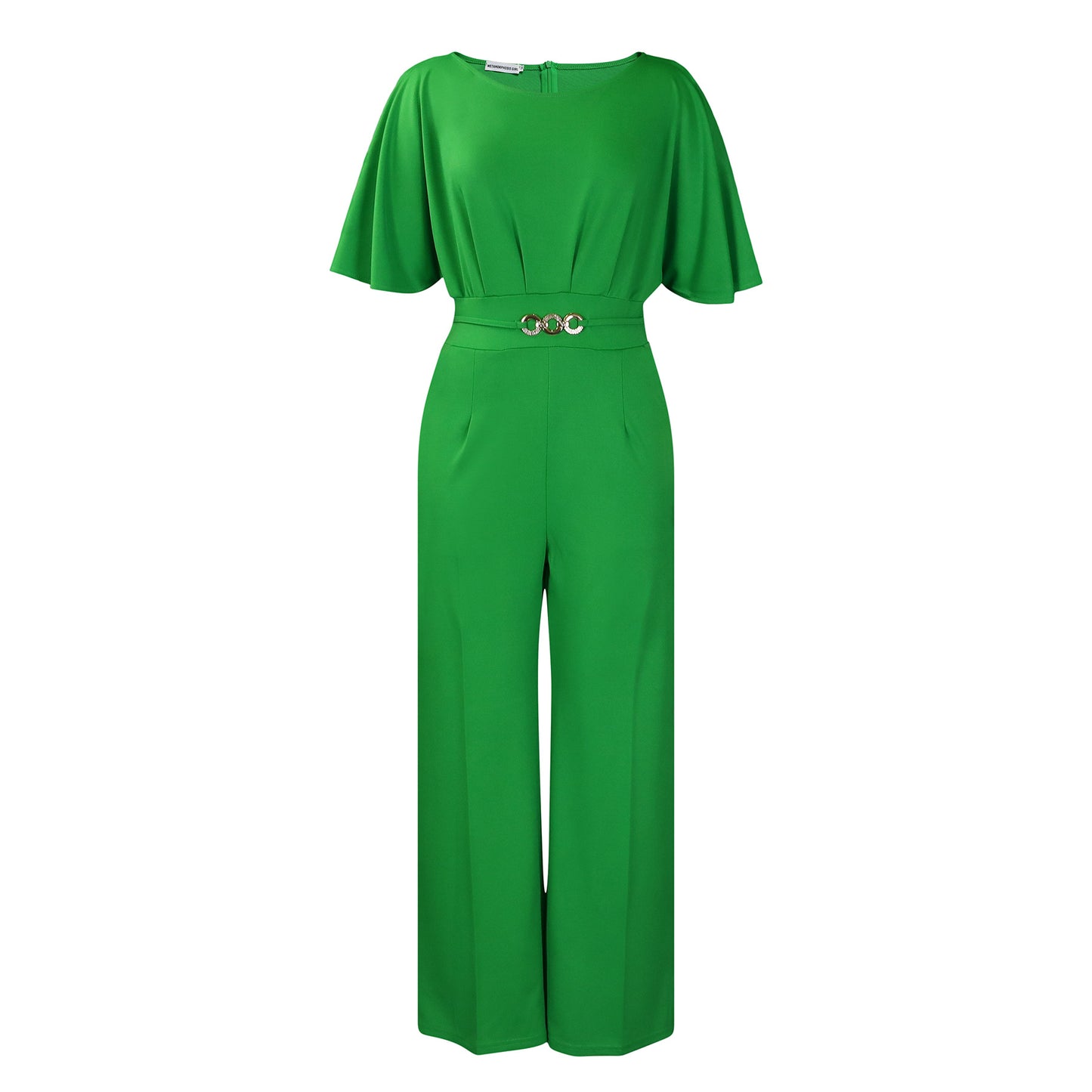 Women's Summer Fashion Round Neck Solid Color Pants