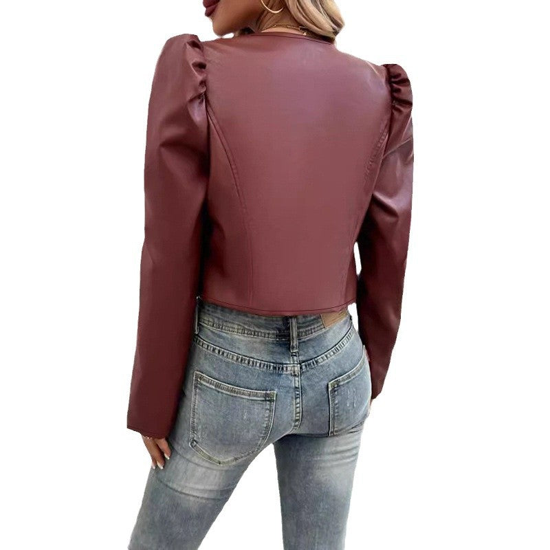 Women's Trendy Classic Long Sleeve Leather Jackets
