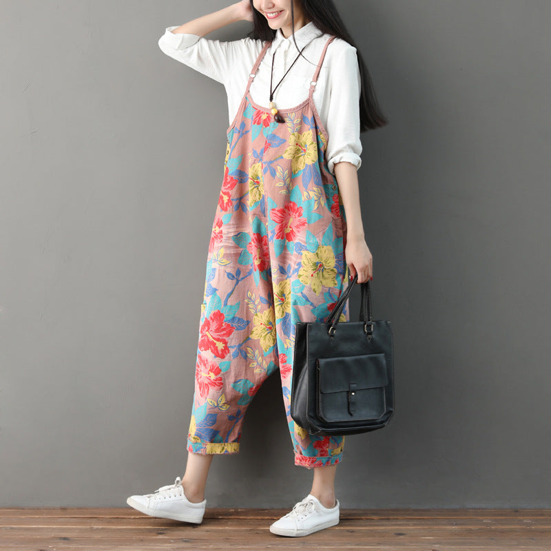 Adjustable Suspenders Ethnic Style Thin Cropped Big Crotch Suspender Jeans