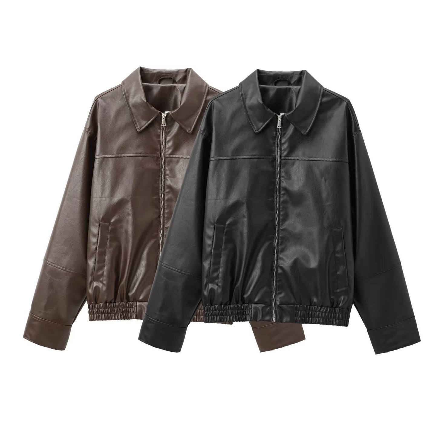Women's Pretty Durable Faux Leather Bomber Coats
