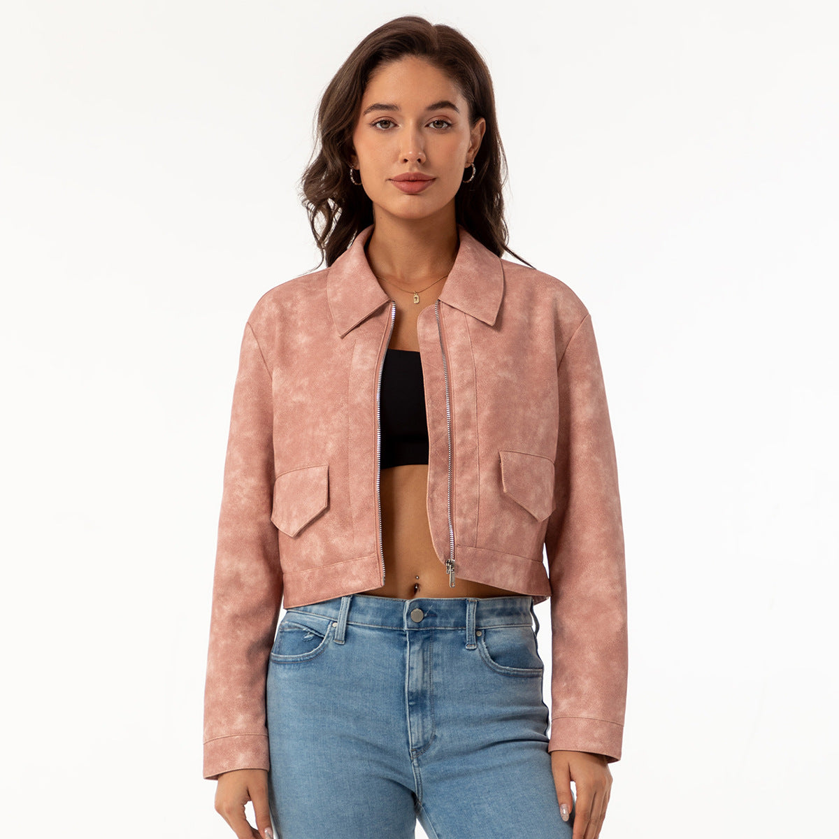 Women's Thin Leather Long-sleeved Casual Fashion Jackets