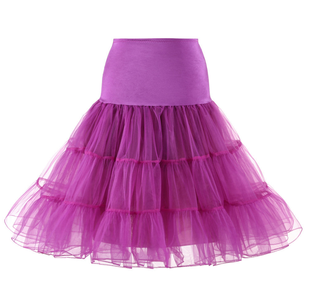 Boneless Gauze Crinoline Violent Color Slip Wedding Dresses