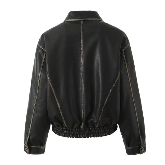 Women's Autumn Fashion Retro Washed Brushed Jackets