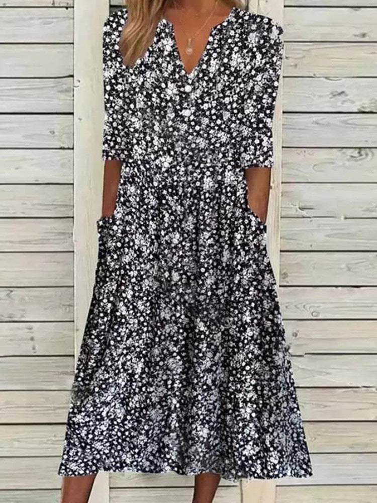 Women's Summer Printed Dress For Woman Loose Dresses