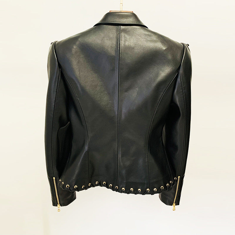 Graceful Stylish Fashion Corns Rope Leather Jackets