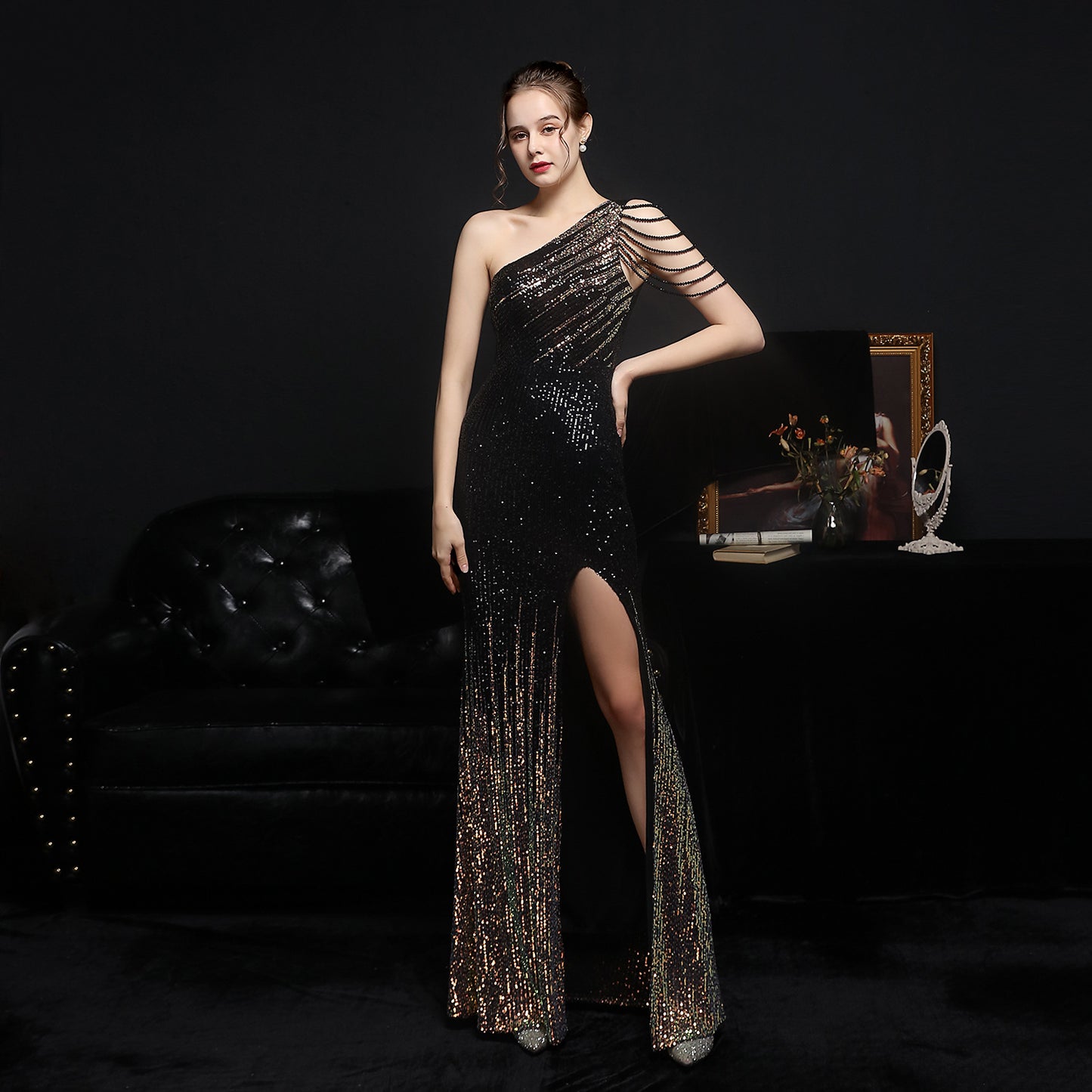 Sequin Party Dress Sexy Long Slimming Wedding Dresses