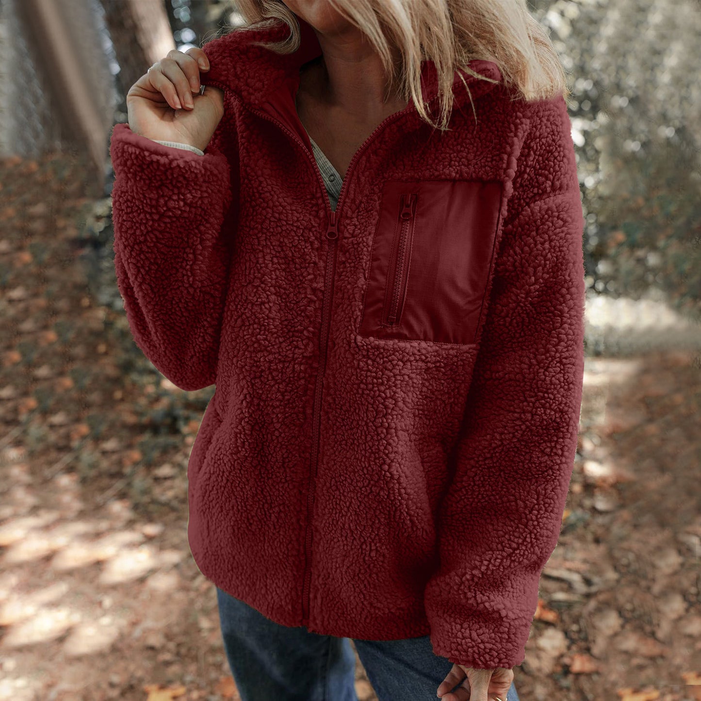 Women's & Men's & Windproof Faux Cashmere Polar Fleece Long Sleeve For Sweaters